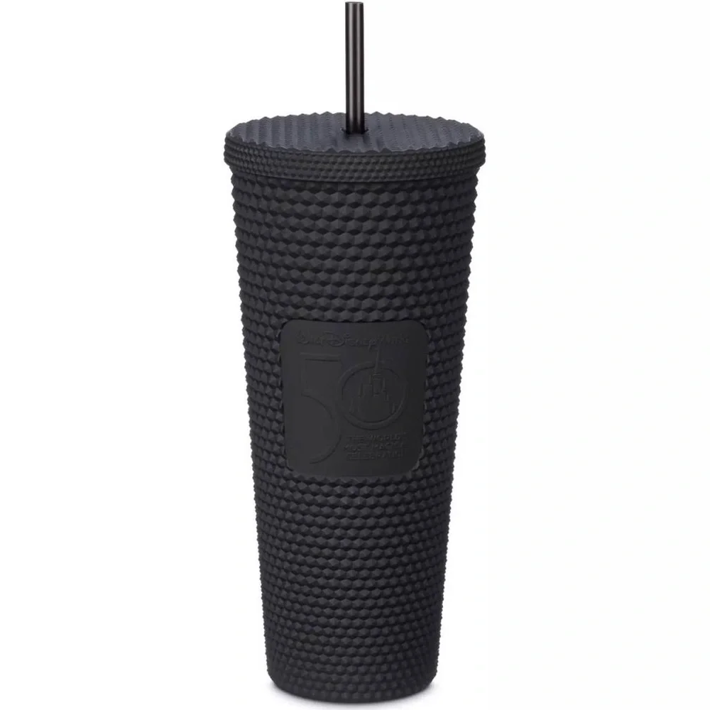 Walt Disney World 50th Anniversary Geometric Starbucks Tumbler matte black 24oz‎